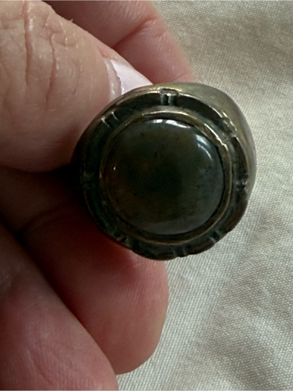 Vintage 70s Boho Brass Statement Ring